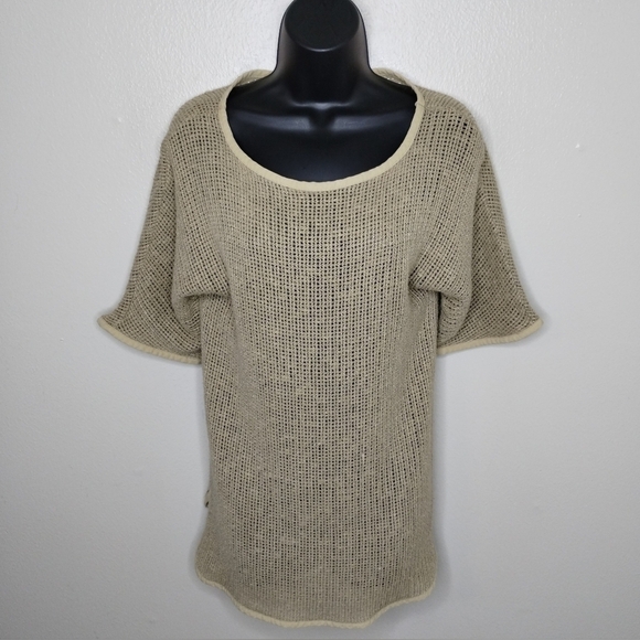 Vintage Action Scene Women's Small Sweater Shirt Top Open Knit Made In USA Boho - Picture 1 of 8